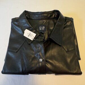 Gap NWT Vegan Leather Shirt Jacket – Size XL - 0099